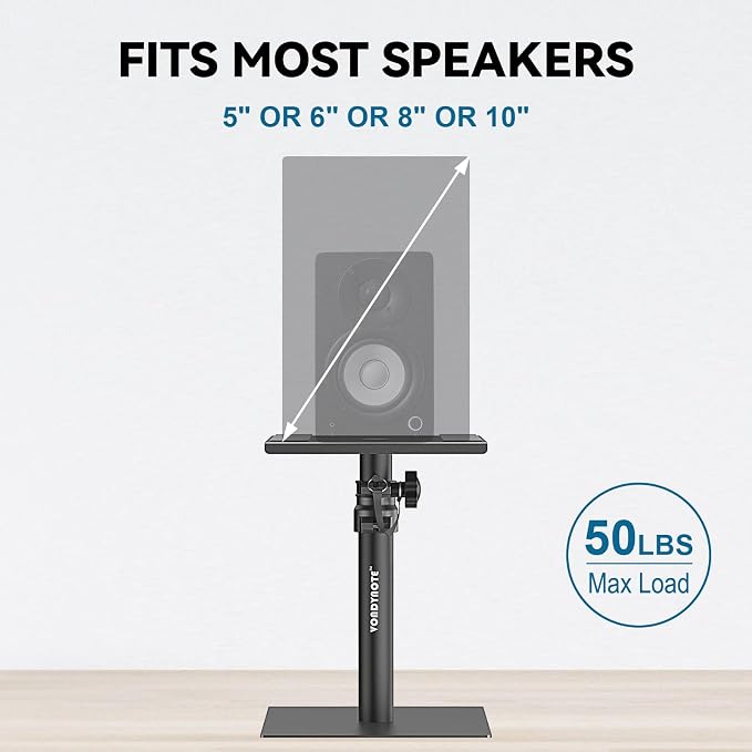 Set of 2 Desktop Studio Monitor Speaker Stands Bookshelf Speaker Stands - Image 3
