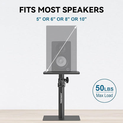 Set of 2 Desktop Studio Monitor Speaker Stands Bookshelf Speaker Stands - Image 3