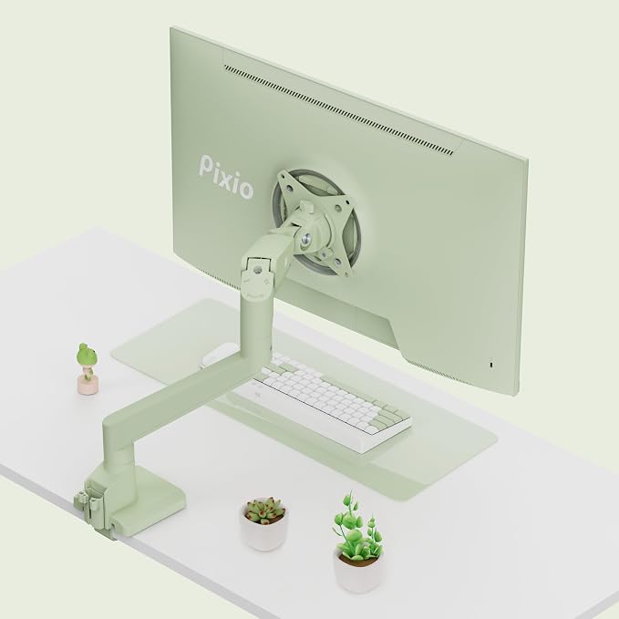 Pixio PS1S Wave Mint Green Single Monitor Arm Stand Desk Mount - Image 7