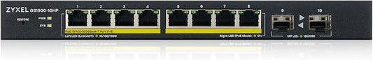 Zyxel 8 Port PoE Switch | Smart Managed | Gigabit Network Ethernet Switch | 8X - Image 2