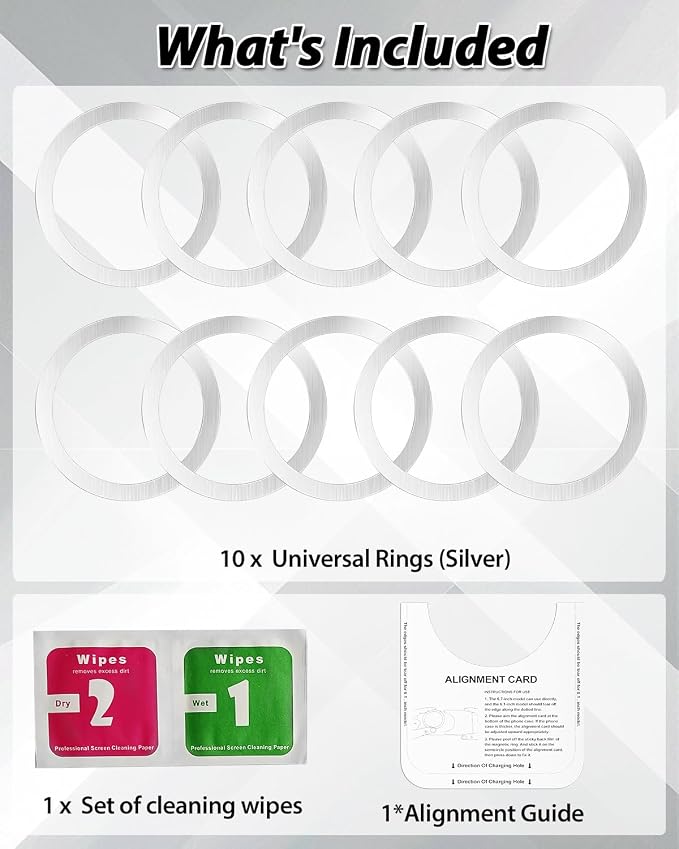 Metal Ring 10PCS, Ultra-Thin for MagSafe Sticker, Magnetic Adapter, Phone - Image 7