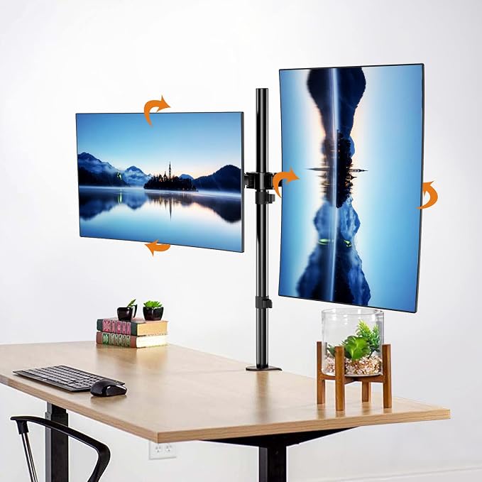 Suptek Dual Monitor Desk Mount, Adjustable Dual Monitor Arm - Image 4