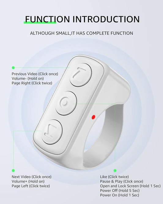 Fingertip Bluetooth Remote Control TIK TOK Wireless Page Turner TYUOBOX Camera - Image 2