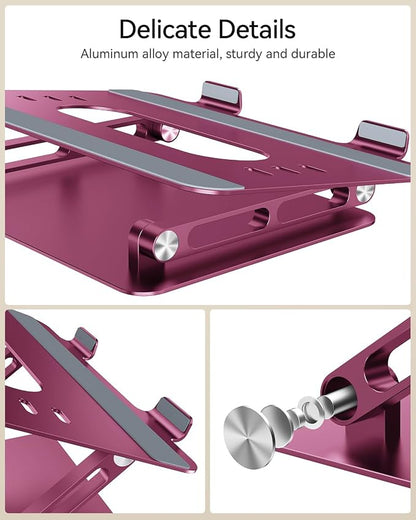 Foldable Aluminum Laptop Stand for 10-17.3" Laptops, Height Adjustable Portable - Image 7