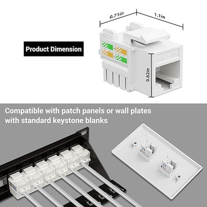 iwillink 10Gbps Cat6 Keystone Jack, RJ45 Keystone Jack 25-Pack and Keystone - Image 4