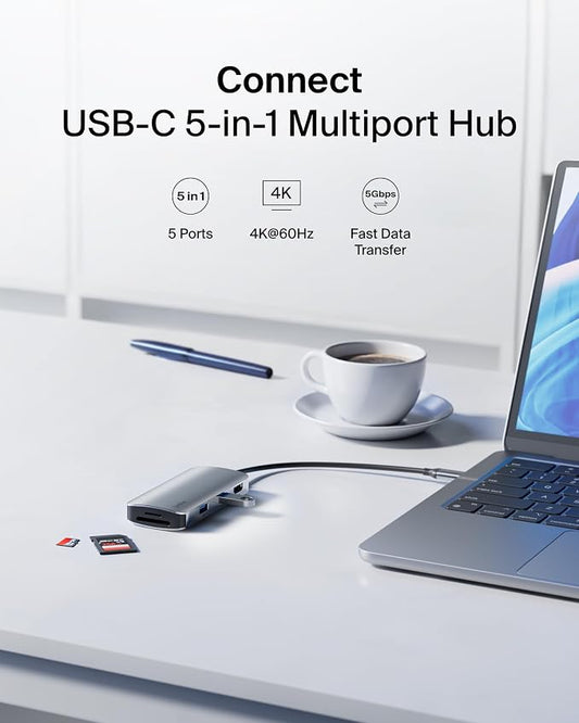 Belkin USB-C Hub, 5-in-1 Multiport Adapter - Image 2