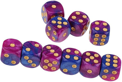 Yiotfandoll 20PCS Polyhedral Dice D6 Dice 16mm Acrylic 6 sided Dice Game Dice - Image 5