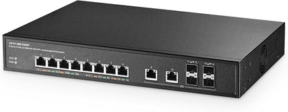 14 Port 10G Switch, 2x10G RJ45, 4x10G SFP+, Metal Unmanaged Binardat Ethernet by Binardat