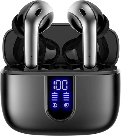 TAGRY Bluetooth Headphones True Wireless Earbuds 60H Playback LED Power Display by TAGRY