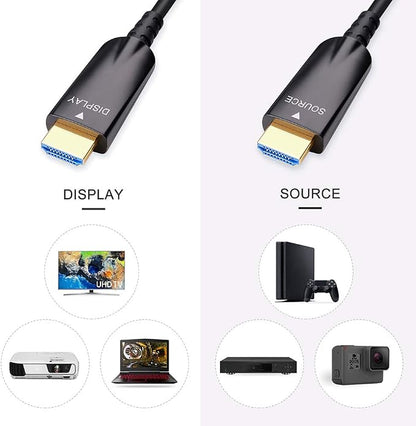 DTECH 100ft Fiber Optic HDMI Cable - Image 2