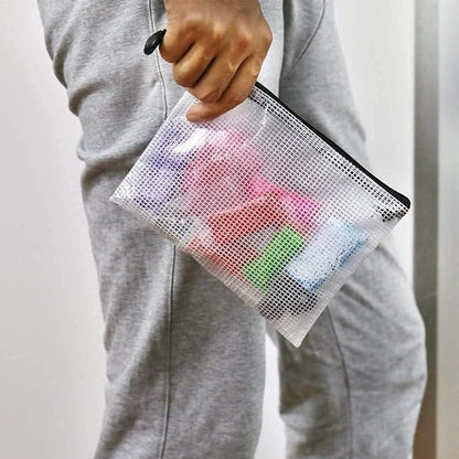 Oaimyy-20 PCS-5" x 7"-Mesh Zipper Pouch, Plastic Zip File Folders Puzzle Bags - Image 7