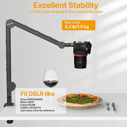 PICTRON VIJIM LS25 Camera Desk Mount, Flexible Overhead Webcam Stand - Image 4