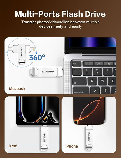 256GB Flash Drive Intended for iPhone, Memory Stick Storage Files Photos Videos - Image 2