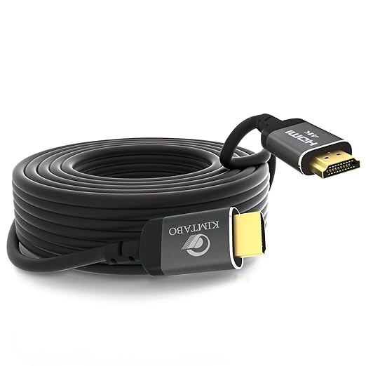 20 ft HDMI Cable 4K, High Speed Long HDMI Cables Support 4K 60Hz 2K 1080p 3D ARC by KIMTABO