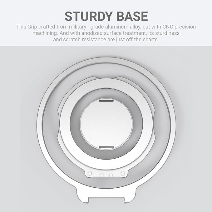 Grat 3 Upgraded Magnetic Phone Grip Stand, 360° Rotatable Silicone Strap Phone - Image 6