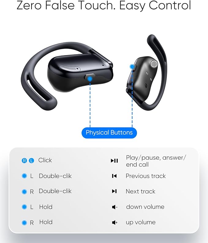 Open Ear Headphones, 0.28oz Lightweight Next-Gen Bluetooth 5.4 Air Conduction - Image 6