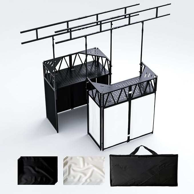 Portable DJ Booth, Foldable DJ Table Stand by lunacme