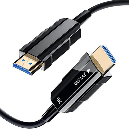8K HDMI 2.1 Cable 150ft, Long Fiber Optic HDMI Cable, Ultra High Speed Thin by RUBMUD