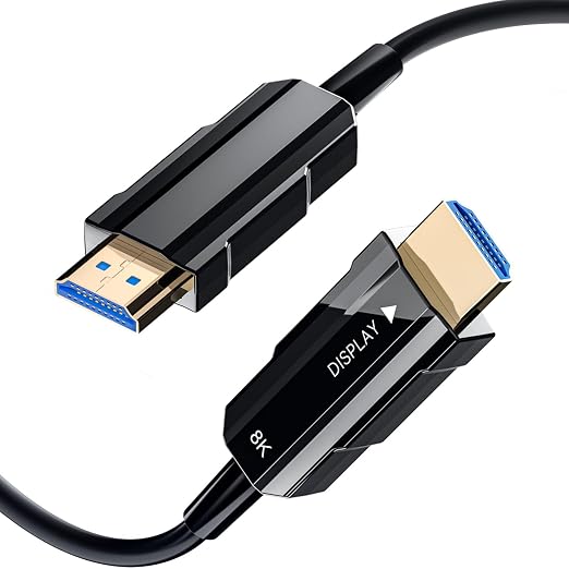 8K HDMI 2.1 Cable 25ft, Fiber Optic HDMI Cable, Ultra High Speed Thin HDMI Cord by RUBMUD