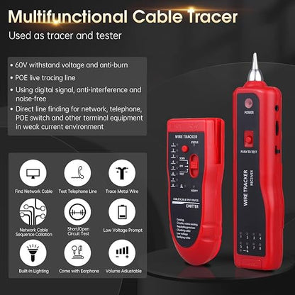 Cable Tracer Ethernet Network Cable Tester RJ45 RJ11 - Image 3