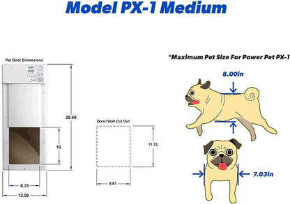 High Tech Pet Power Pet Medium Electronic Pet Door PX-1 - Image 7