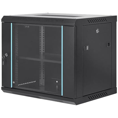 VEVOR 9U Wall Mount Network Server Cabinet, 15.5'' Deep, Server Rack Cabinet - Image 9