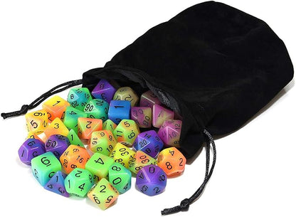Double Color Glow in The Dark Dice Set 35 Pieces Polyhedral Dice - Image 6