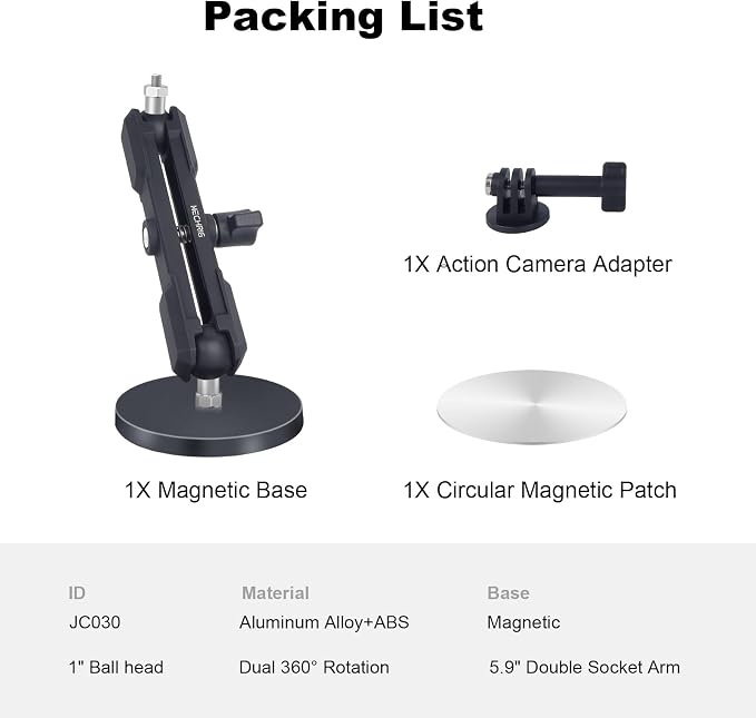 Magnetic Camera Mount for Action Camera, 12 Strong Magnet Base - Image 8
