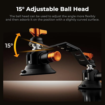 K&F CONCEPT Triple Suction Cup Car Mount - Image 2