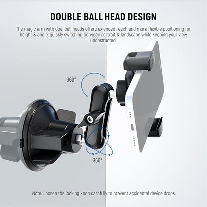 NEEWER Phone Holder for Your Car, 360° Rotating Vacuum Suction Cup Metal Cell - Image 3