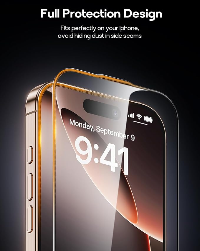 3 Pack for iPhone 14 Plus/iPhone 13 Pro Max Tempered Glass Screen Protector - Image 5