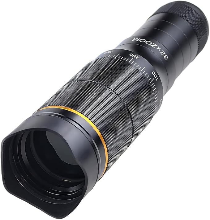 Phone Camera Lens Kit, 32X Long Focus Telephoto, Portable Clip-on HD Phone Zoom by Flylin