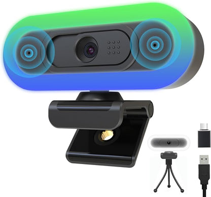2K Webcam for PC, Plug and Play USB C Webcam by Hrayzan