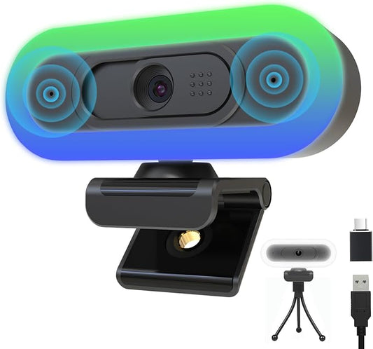2K Webcam for PC, Plug and Play USB C Webcam by Hrayzan