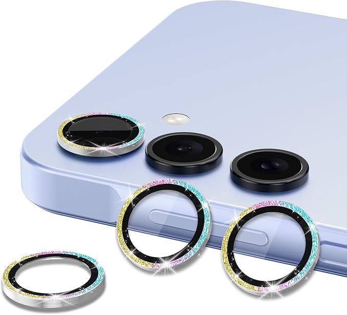 for Samsung Galaxy A35 5G Camera Lens Protector, Individual Metal Ring Tempered - Image 2