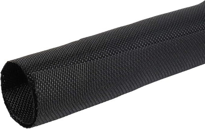 Black Braided Cable Management Sleeves Wire Loom Tubing Cord Protector by BuyUneed