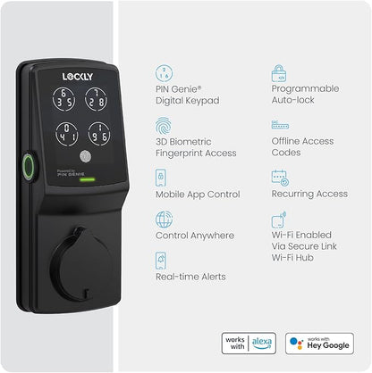 Lockly Secure Pro Wi-Fi Smart Door Lock, Keyless Entry - Image 9