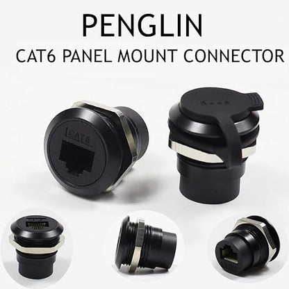 PENGLIN 10PCS RJ45 Shielded Panel Mount Connector, CAT6//5e/5 8P8C Ethernet LAN - Image 2