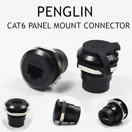 PENGLIN 10PCS RJ45 Shielded Panel Mount Connector, CAT6//5e/5 8P8C Ethernet LAN - Image 2