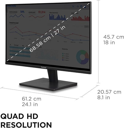 ViewSonic VS2725-2K 27 Inch QHD 1440p Monitor - Image 4