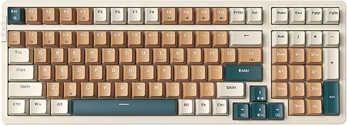 Wireless Mechanical Keyboard, Triple Mode 2.4G/USB-C/BT Gaming Keyboards 100 by Merdia