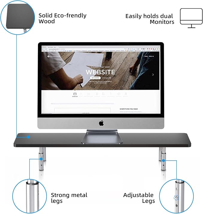 suptek Laptop Stand for Desk, Computer Monitor Laptop Stand Riser for Printer - Image 3