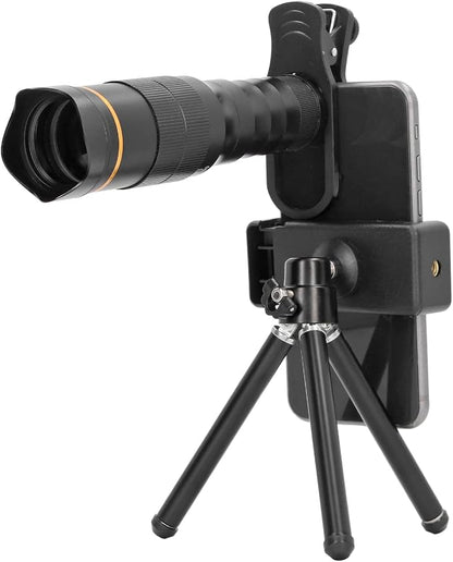 Portable 32X Phone Camera Lens HD Zoom Lens Clip On, Double Adjustment Eyepiece by GOWENIC