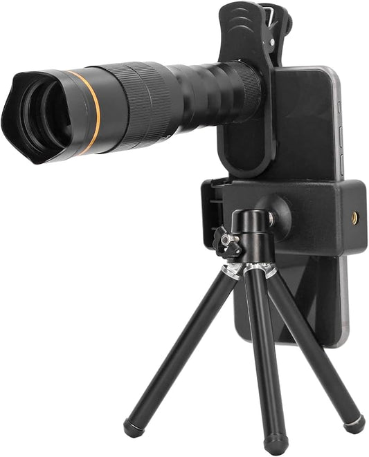 Portable 32X Phone Camera Lens HD Zoom Lens Clip On, Double Adjustment Eyepiece by GOWENIC