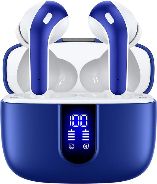 TAGRY Bluetooth Headphones True Wireless Earbuds 60H Playback LED Power Display by TAGRY
