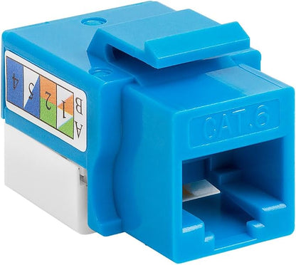 Cmple - 10 Pack Cat6 Keystone Jack Insert Punch Down RJ45 Connectors RJ45 - Image 4