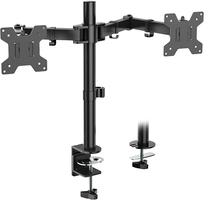 WALI Dual Monitor Stand for 13-27 inch Screens, Dual Monitor Mounts for 2 by WALI