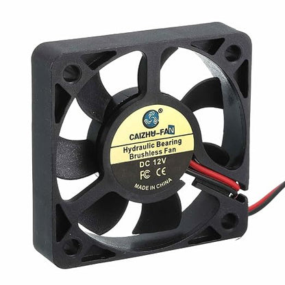MECCANIXITY 5010 Fan 50mm x 10mm 2 Inch 12V Small Plastic Cooling Fan 2 Pin by MECCANIXITY