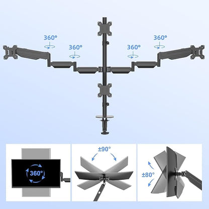 Pholiten Quad 4 Monitor Arm Desk Mount - Image 2