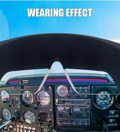 Flaperon Black Fog Foggles for Pilot Training, Adjustable Band, Embossed Hard - Image 4